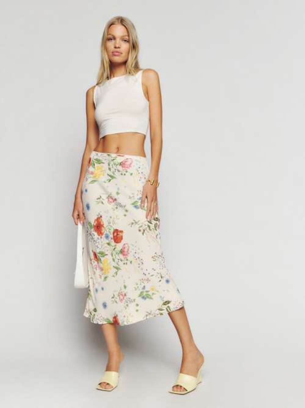 Reformation Layla Skirt Ivory - Size 8